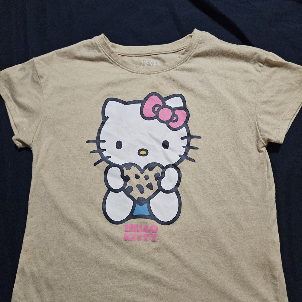 Hello Kitty Tan and Pink Short Sleeve Tee
